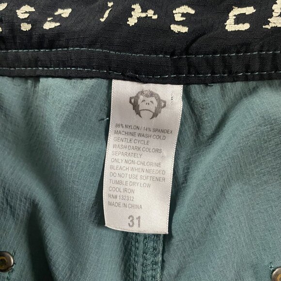 Howler Brothers Shorts Men's Size 31 Watermans Work Green Rips Stop Stretch - Picture 9 of 13